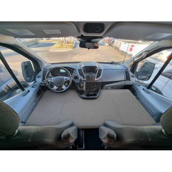 K´Foam Store Front Seat Mattress for Ford Transit 150, 250, 350 and Custom Camper RV (2014-2025) Front Cab Bed for Children and Pet