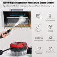 thumbnail image 4 of Feiniao Limpiador de Vapor Portátil 2500W, con 3 Cabezales de Cepillo y 1 Boquilla Curva, Máquina Limpiador a Vapor de Mano Alta Presion Alta Temperatura para Limpieza Cocina, Baño, Coche, Rojo, 4 of 5