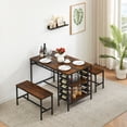 thumbnail image 2 of Yiwa 3-Piece Dining Table Set for 4, Kitchen Table with 2 Benches, Compact Set for Small Space Apartments, 2 of 8