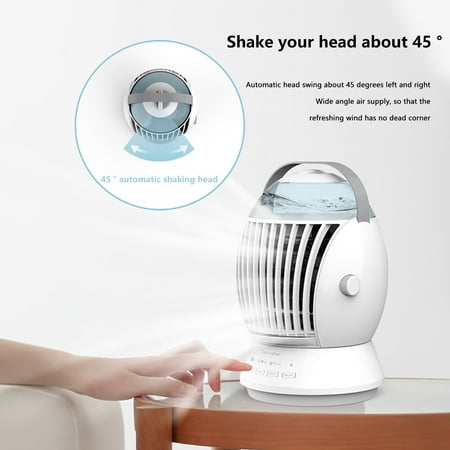 

Sunhillsgrace Air Cooler Portable Air Conditioner 4000mAh Rechargeable Personal Air Cooler With 3 Speeds Duration 8 Hrs Quiet Mini Air Conditioner Fan Desk Fan For Home Bedroom Travel And Office