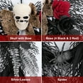thumbnail image 3 of Adeeing Halloween Wreath 22 Inch Skeleton Decoration Wreath with Spiders, Bows, Roses and Leaves for Front Door, Wall, Home, Party, 3 of 6