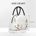 thumbnail image 5 of Fuzoiu Watercolor Floral Print Insulated Lunch Bag for Women Men,Adults Lunch Tote with Front Pocket,Lunch Box with Large Capacity,Container Cooler Bag for Work Picnic, 5 of 9