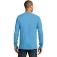 thumbnail image 2 of Port & Company Long Sleeve Essential T-Shirt. Aquatic Blue. 2XL., 2 of 4