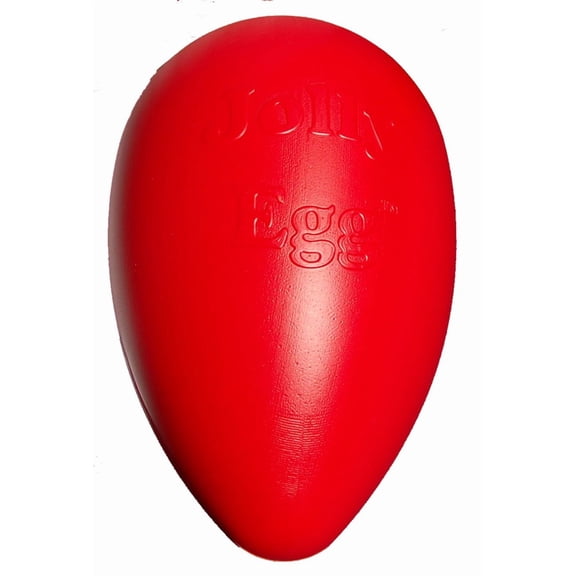 Jolly Pet Egg Hard Plastic Dog Toy Red, SM, 8 in