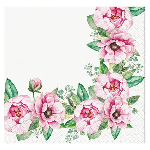 Keep Unique Floral Napkins, Decorative Decoupage Napkins, Pink Napkins, 20/Pack