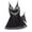 Black, variant on Plus Size Women's Lace Trim Sheer Babydoll Lingerie Sexy Plus Size Nightgown with Bow for Romantic Evenings