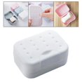 thumbnail image 4 of 2x jabonera de viaje soporte para platos para gimnasio senderismo con protector de esponja blanco 2 piezas, 4 of 8