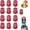 Rose red gold, variant on 12 Pcs Cheerleading poms,pom poms Cheerleading with Finger for Rooters Cheering Squad Team Spirit Sports (Blue Gold)