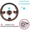 thumbnail image 2 of 10L0L Golf Cart Steering Wheel Fits EZGO TXT RXV,Club Car DS Precedent,Yamaha G29 Drive and others - Wood Grain ( Adapter not Include), 2 of 6