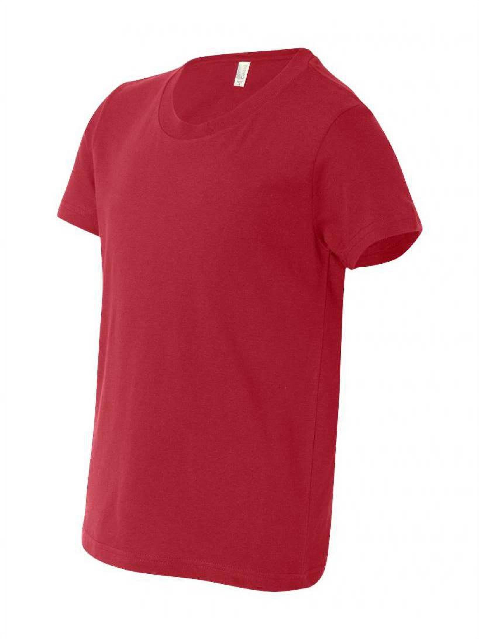 Youth Short Sleeve Crewneck Jersey T-Shirt - Red - Large