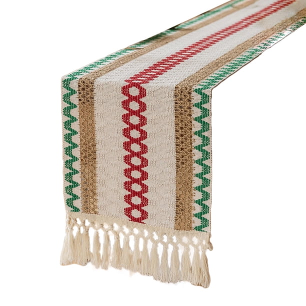 Mantel de mesa con decoración navideña, mantel a cuadros estilo búfalo, camino de mesa rectangular para comedor y café, diseño navideño