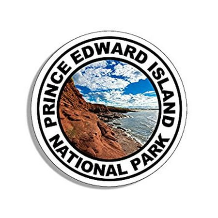 Round PRINCE EDWARD ISLAND National Park Sticker Decal (travel rv hike canada) Size: 4 x 4
