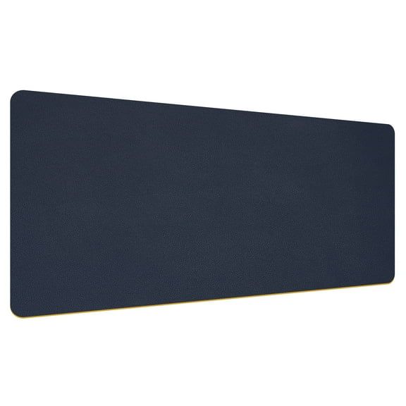 Unique Bargains Protector PU Leather Dual Side Mouse Pad Mat for Office Home Blue/Yellow 35"x18"