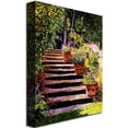thumbnail image 3 of Trademark Art "Pink Faisies Wooden Steps" Canvas Wall Art by David Lloyd Glover, 3 of 3