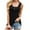 Black, variant on Uaswgudfs Women U Neck Sleeveless Stretchable Knit Shirts Thin and light Basic Tank Casual home daily life Tops