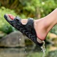 thumbnail image 4 of Zapatos de verano con punta abierta para hombre chanclas ortopédicas con correas de hebilla ajustables comodidad, 4 of 9