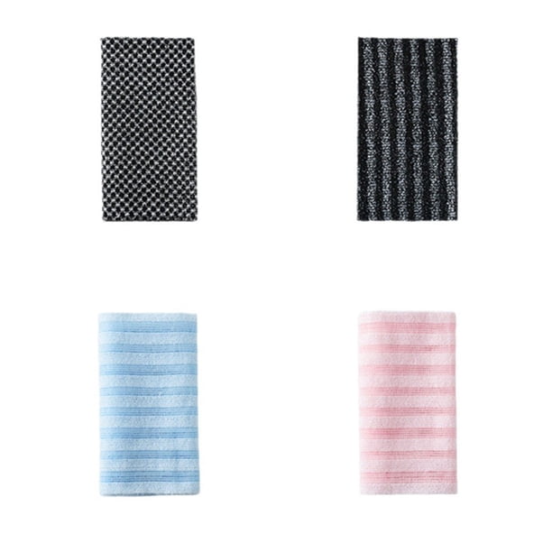 Seitruly La toalla trasera extendida de 4 piezas para exfoliar y limpiar la ducha y fregar la toalla es larga Cuerpo del baño