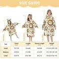 thumbnail image 3 of Dailycode Wearable Blanket Hoodie Oversized Sherpa Flannel Blankets with Pocket for 3-14 Year Old Cartoon Lion and Daisy, 3 of 7
