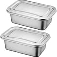 thumbnail image 1 of Contenedor de helado de acero inoxidable para nevera, congelador, reutilizable, refrigerador, contenedor de almacenamiento de alimentos, accesorios de cocina, 1 of 3