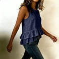 thumbnail image 4 of SwiftWear Women's Cute Tank Top Tiered Ruffle Hem Casual Cotton Linen Blend Summer Flowy Peplum Tops, 4 of 8