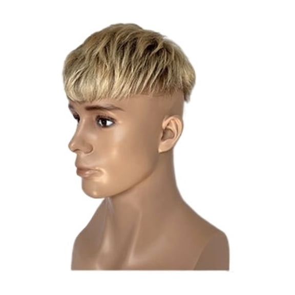 Short Touppe for Men Human Hair Men Hair Wig Swiss Lace Toupee With PU Hairpieces Omber 60# Color