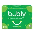 thumbnail image 2 of Bubly Lime Sparkling Water Beverage, 12x355ml cans, 4.26L/144 oz, 2 of 4