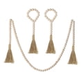 thumbnail image 2 of 3PcsSet Wooden Beaded Garland with Tassel Rustic Look Farmhouse Style Wall Tray Decoration, 2 of 6