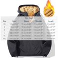 thumbnail image 3 of Ceisia Mens Solid Fleece Lined Pullover Anorak Hooded Windbreaker Jacket Black L Gift, 3 of 9
