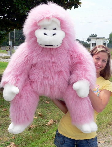 pink gorilla stuffed animal