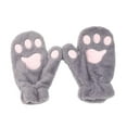 thumbnail image 4 of segolike Soft Plush Gloves Winter Warm Gloves Mittens Full Finger Gloves Ladies Girls Womens Gloves for Shopping Riding Holiday Sports Grey, 4 of 8