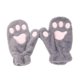 thumbnail image 4 of Guantes cálidos de invierno, suaves y de felpa, de piel sintética, ligeros, para damas y niñas. Gris, 4 of 9
