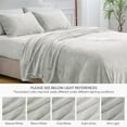 thumbnail image 7 of Flannel Sheets Full Size Light Grey - Super Soft Fleece Sheets Set Fluffy Extra Plush, 4 Piece(Include Fitted Sheet, Flat Sheet, 2 Pillowcases), 7 of 7