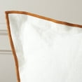 thumbnail image 4 of Safavieh Hallie 20" x 20" Glam Linen Decorative Pillows, White/Rust, 4 of 4
