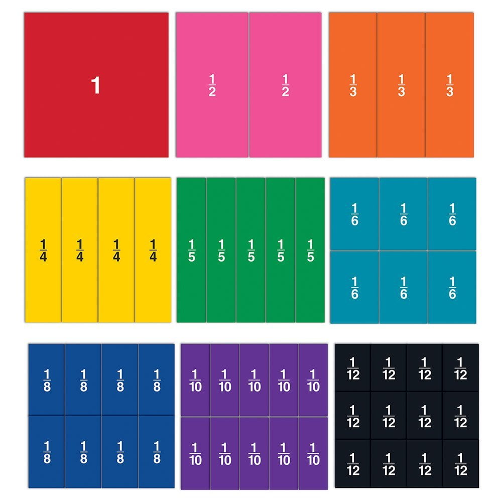 Learning Resources Double-Sided Magnetic Fraction Squares, Math