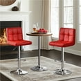 thumbnail image 7 of Yaheetech 2pcs Adjustable Bar Stool PU Leather Counter Stool with Backrest Red, 7 of 7