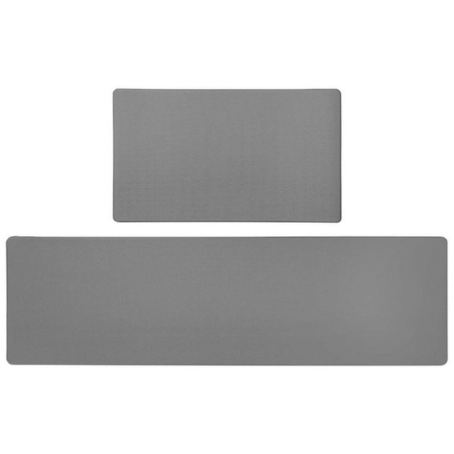 Tapete de cocina grueso y antifatiga, cómodo y antideslizante Gris 2 Piezas