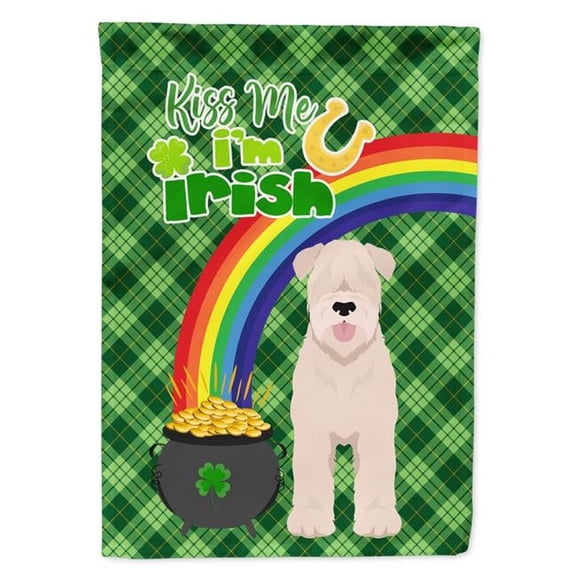 Soft Coated Wheaten Terrier St. Patricks Day Flag Garden Size