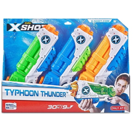 ZURU X-Shot Typhoon Thunder Water Blaster for Kids Ages 5+ (3 Pack) price history on PriceWatchPro