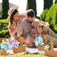 thumbnail image 5 of Bolsas de Regalo de Flores Kraft, 25 Unidades, Portador de Bebidas con Asa para 2 Tazas, Caja de Embalaje Rectangular con Envoltura Floral, Soporte para Flores Kraft, 5 of 5