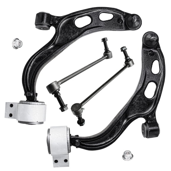Detroit Axle - 4pc Front Control Arms Kit for 10-12 Ford Taurus Flex Lincoln MKS, 2 Lower Control Arms with Ball Joint 2 Sway Bars 2010 2011 2012 Replacement