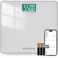 thumbnail image 1 of LEPULSE Báscula digital de baño de 550 libras para peso corporal IMC, plataforma extra ancha de alta, 1 of 9