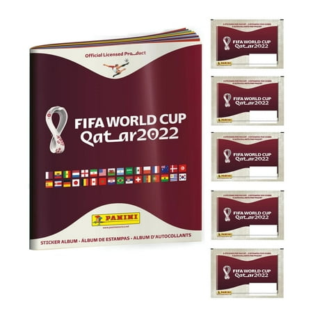 Panini Fifa World Cup Qatar 2022 Album With 5 Sticker Packs Included (Soft Cover)