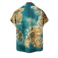 thumbnail image 4 of ZCFZJW Tie Dye World Map Pattern Graphic Beach Hawaiian Shirts for Men Big and Tall Regular Fit Casual Short Sleeve Button Down Holiday Vacation Tees Tops Multicolor#11 XXL, 4 of 4