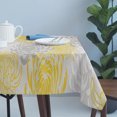 thumbnail image 4 of Yellow Grey Chrysanthemum Table Cloth Waterproof Tablecloths, Farmhouse Botanical Floral Modern Tablecloth Dining Table Cover for Kitchen Party Tabletop Outdoor, Rectangle Tablecloth 54x108 Inch, 4 of 9