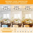 thumbnail image 7 of 3-Light Brushed Nickel Semi Flush Mount Ceiling Light Adjustable Kitchen Light Fixtures Ceiling Mount Multi-Directional Ceiling Lights for Hallway Farmhouse Foyer, 7 of 7