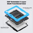 thumbnail image 3 of For iPad Air 13 inch Case (2025 M3/2024 M2), 360 Rotating Shockproof Cover with Stand, Screen Protector, Shoulder Strap, Sky Blue, 3 of 7