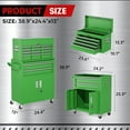 thumbnail image 3 of SOLAURA 8-Drawer Rolling Tool Chest with Detachable Top Box, Metal Tool Box with Wheels, Lockable Storage Cabinet for Warehouse, Garage, Workshop, Barbershop, Green, 3 of 9