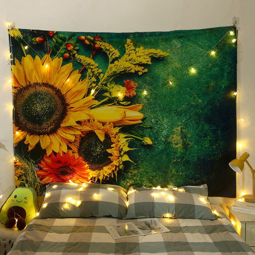 Vibrant Color Yellow Sunflower Wall Hanging Hippy Beach Throw New Tapestry USA 