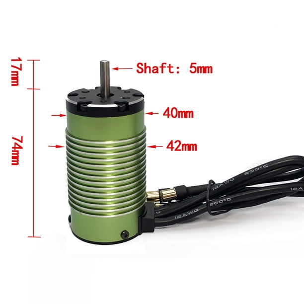 YSIDO 4274 4074 1400KV Motor sin escobillas sin sensor para 1/8 1/7 RC Buggy Car Likrtyny Para estrenar