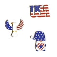 thumbnail image 2 of Miwamany 3 Pcs Patriotic Wooden Tabletop Decor Set, Red White and Blue 4th of July Centerpiece with American Flag Finish, Independence Day Standing Ornament for Mantel and Shelf, 2 of 7